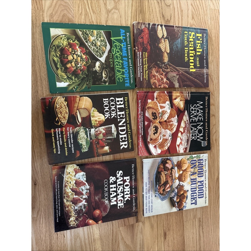 Lot of 6 Vintage Better Homes & Gardens Cookbooks Recipes Hardcover Mix Lot